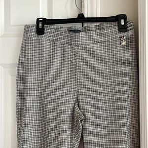 Tommy Hilfiger size 12 x 27” ankle slim pull on pants skinny check plaid EUC